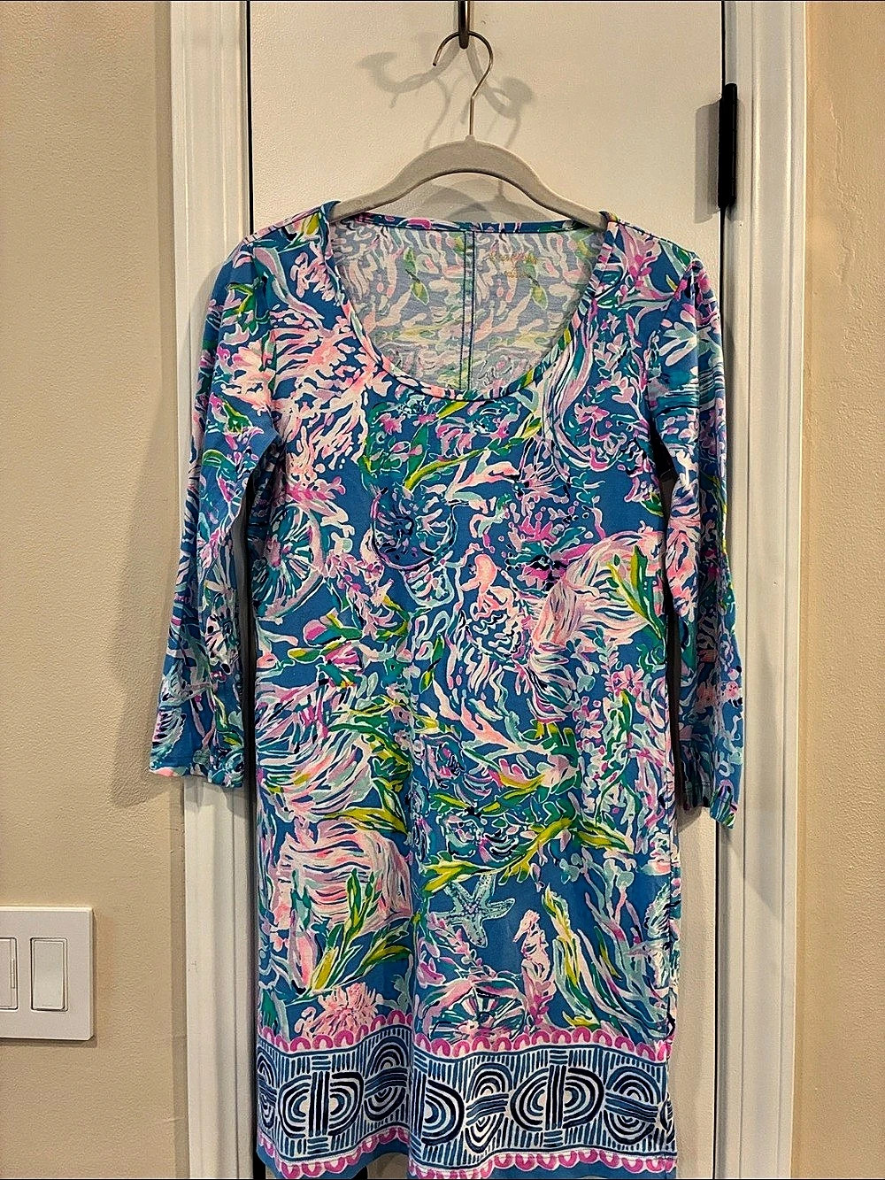 Lilly Pulitzer Printed Mini Dress Blue & Pink XS